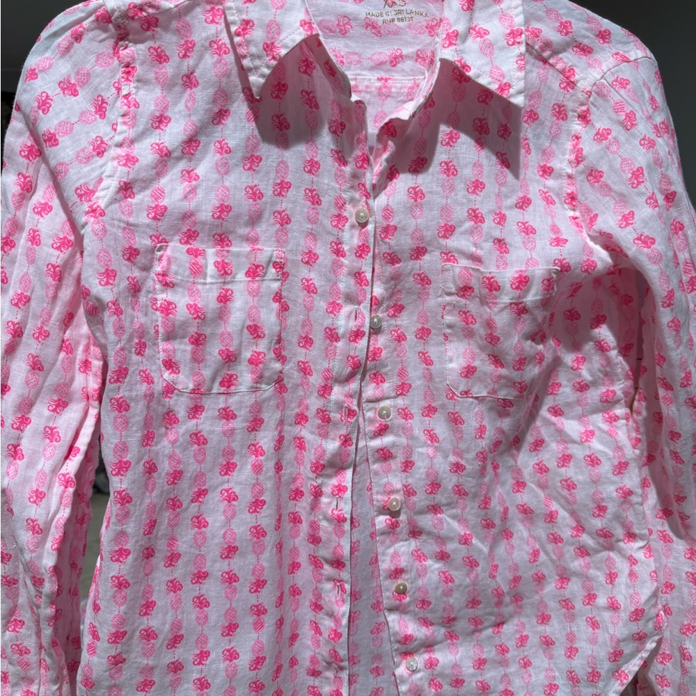 Lilly Pulitzer Pink Floral Button-Down Shirt